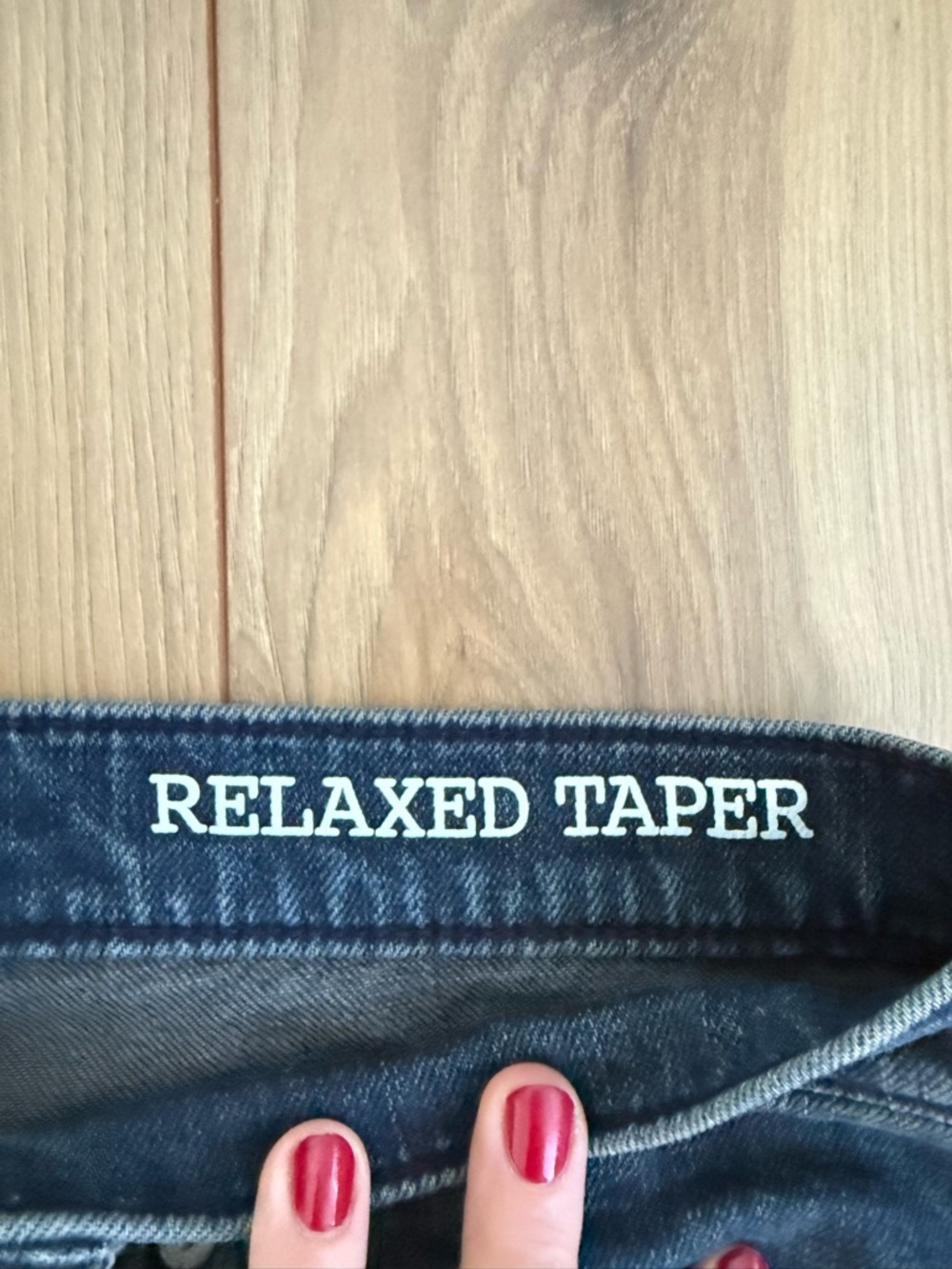 Madewell Men’s Relaxed Taper Jeans - Dark Blue - Picture 3 of 5